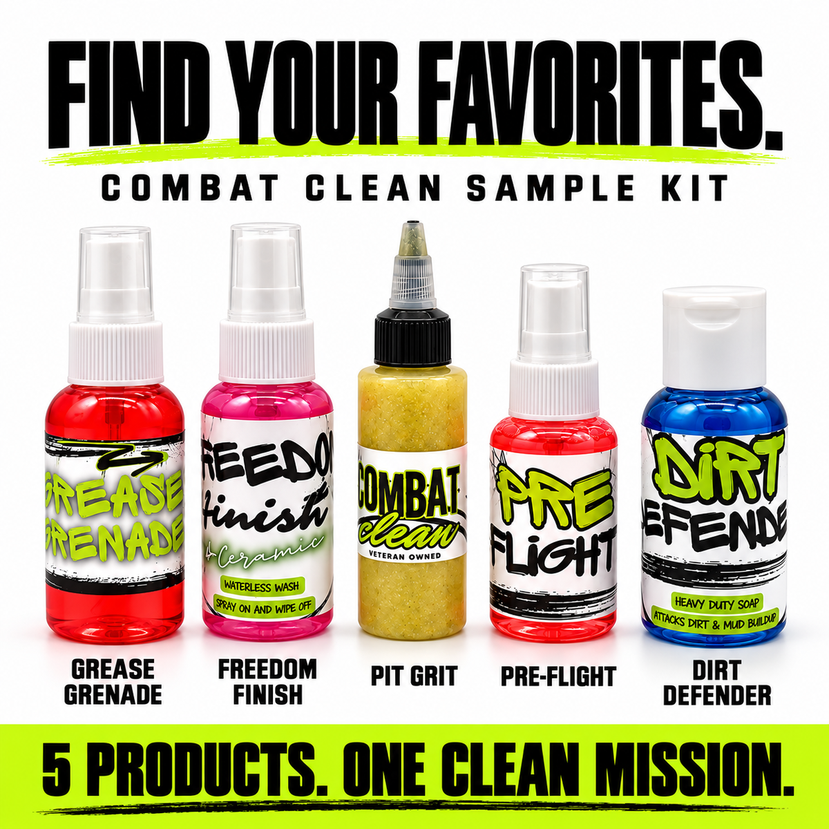 Sample Pack – 5 Products. One Clean Mission.